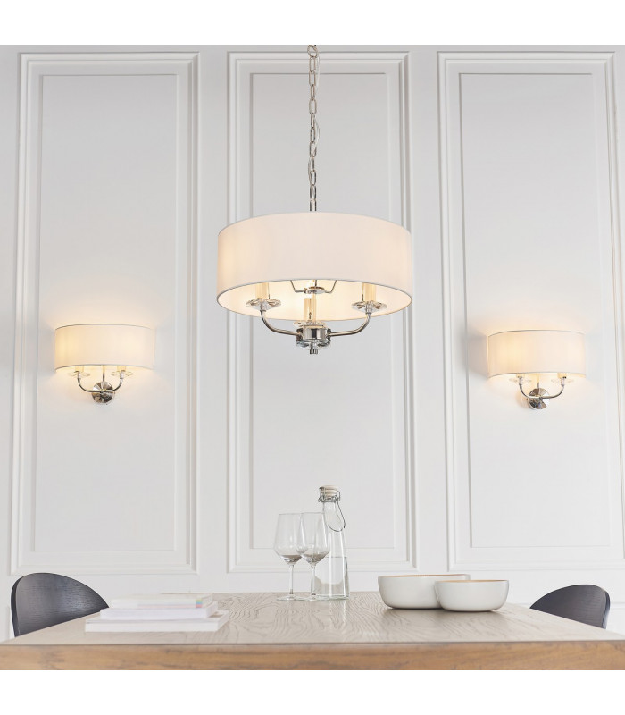 Nixon 3 Light Multi Arm Ceiling Pendant Nickel Plate-2