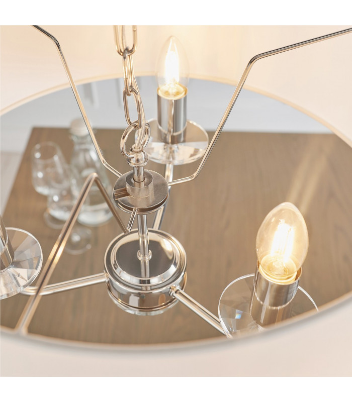 Nixon 3 Light Multi Arm Ceiling Pendant Nickel Plate-3