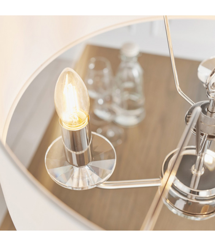 Nixon 3 Light Multi Arm Ceiling Pendant Nickel Plate-4