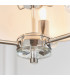 Nixon 3 Light Multi Arm Ceiling Pendant Nickel Plate, White Silk Effect, E14