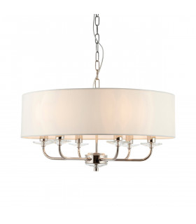 Nixon 6 Light Multi Arm Ceiling Pendant Nickel Plate
