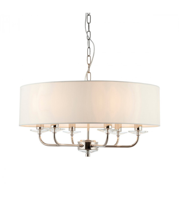 Nixon 6 Light Multi Arm Ceiling Pendant Nickel Plate