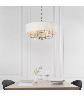 Nixon 6 Light Multi Arm Ceiling Pendant Nickel Plate-1