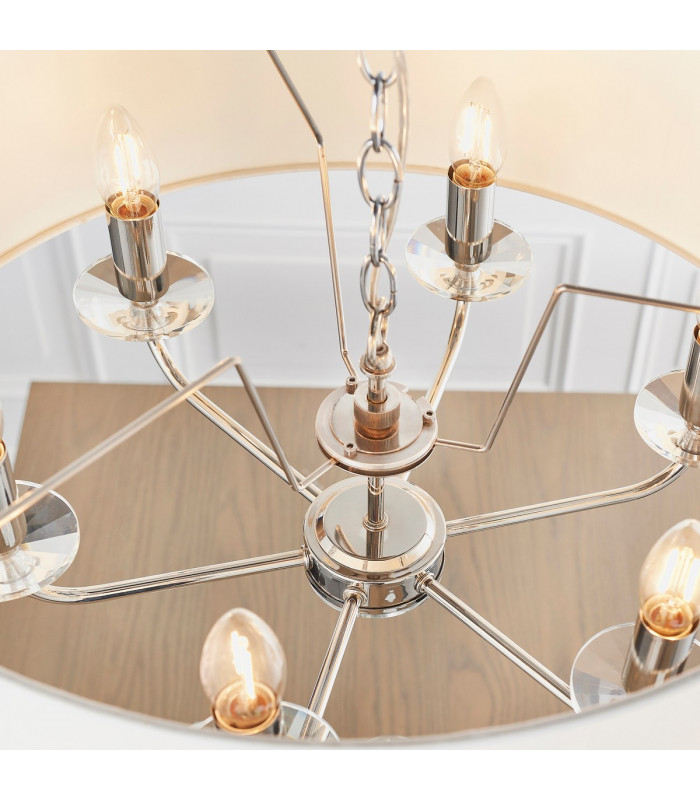 Nixon 6 Light Multi Arm Ceiling Pendant Nickel Plate-2