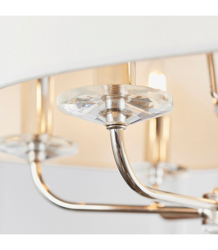 Nixon 6 Light Multi Arm Ceiling Pendant Nickel Plate-5