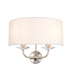 Nixon 2 Light Indoor Candle Wall Light Nickel Plate