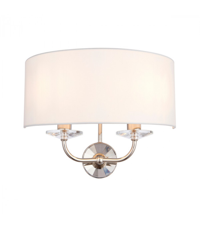 Nixon 2 Light Indoor Candle Wall Light Nickel Plate