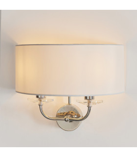 Nixon 2 Light Indoor Candle Wall Light Nickel Plate-1