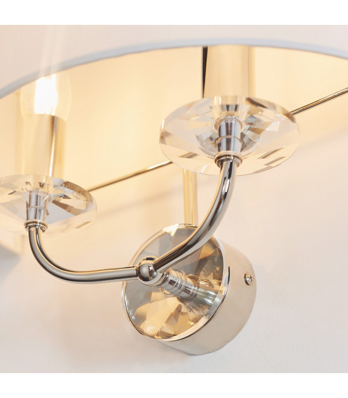 Nixon 2 Light Indoor Candle Wall Light Nickel Plate-4