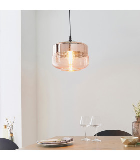 Willis 1 Light Ceiling Pendant Cognac Tinted-1