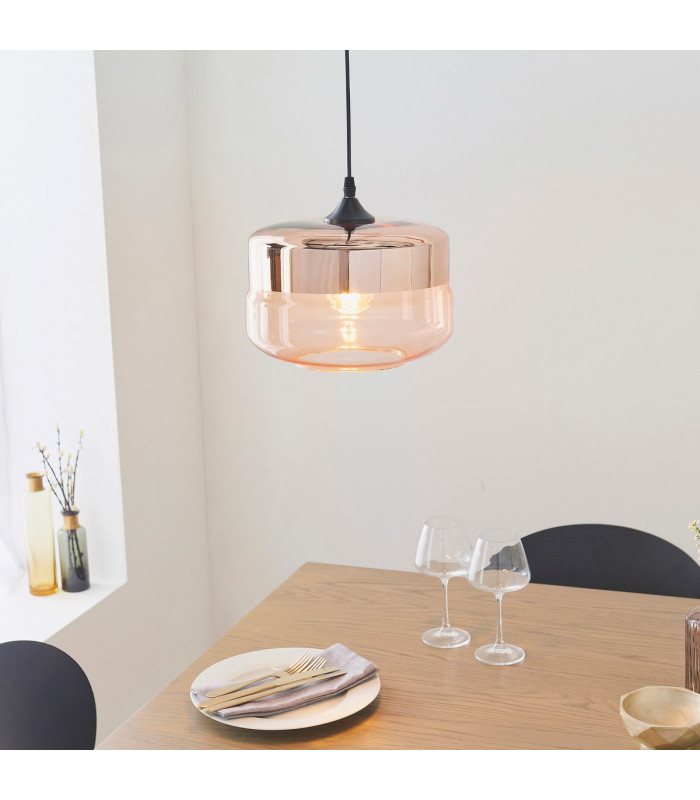 Willis 1 Light Ceiling Pendant Cognac Tinted-2