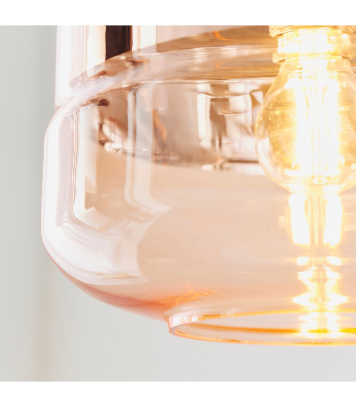 Willis 1 Light Ceiling Pendant Cognac Tinted-4