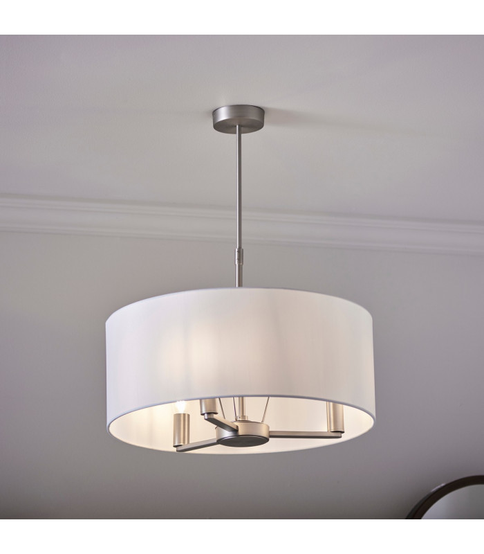 Daley 3 Light Multi Arm Ceiling Pendant Matt Nickel-3