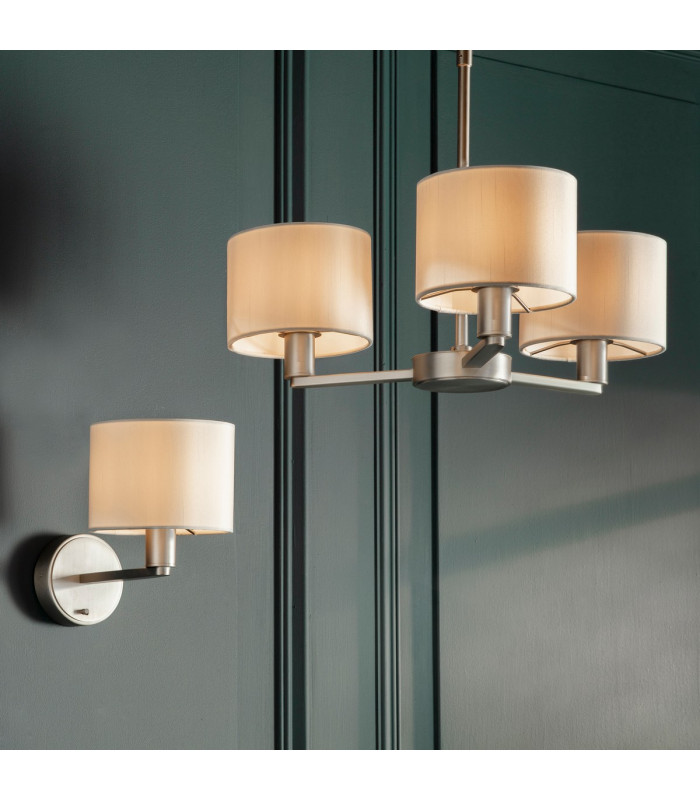 Daley 3 Light Multi Arm Ceiling Pendant Matt Nickel-1