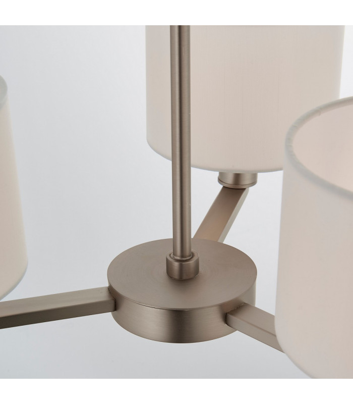 Daley 3 Light Multi Arm Ceiling Pendant Matt Nickel-5