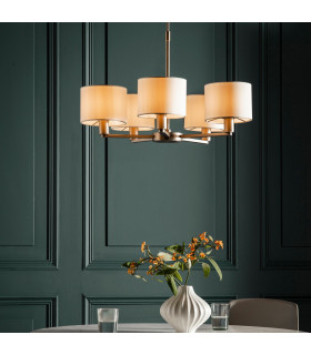 Daley 5 Light Multi Arm Ceiling Pendant Matt Nickel-1