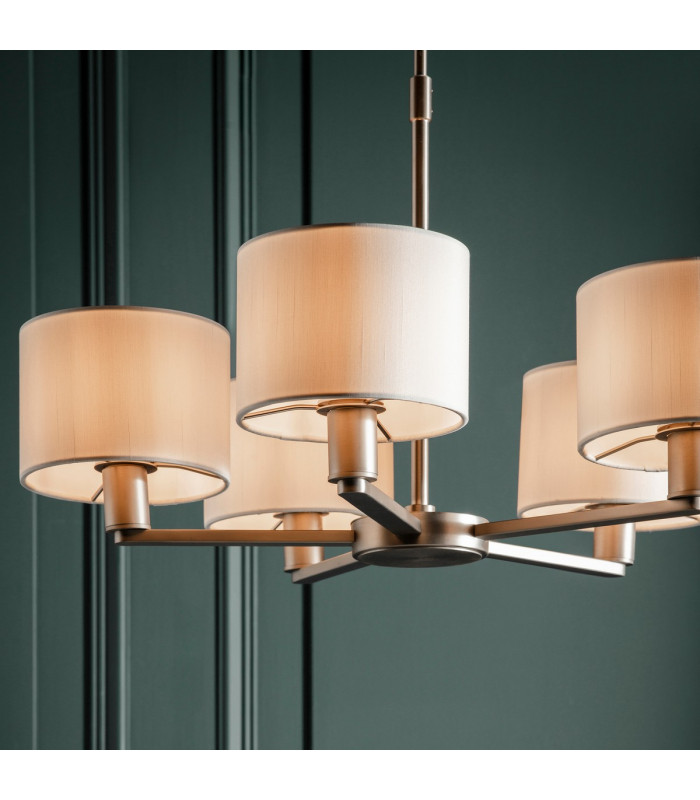 Daley 5 Light Multi Arm Ceiling Pendant Matt Nickel-2