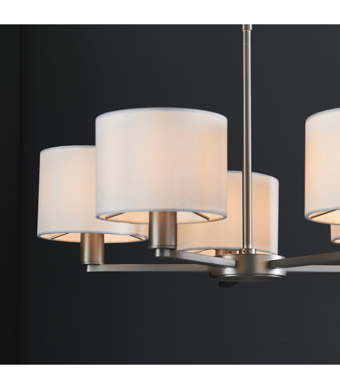 Daley 5 Light Multi Arm Ceiling Pendant Matt Nickel-4