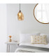 Eileen Ceiling Pendant Light Cognac Rippled Glass-1