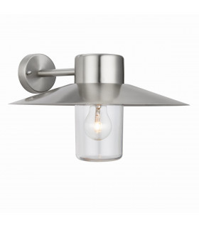 Fenwick 1 Light Outdoor Dome Wall Light Clear Glass