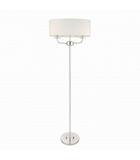 Nixon 2 Light Floor Lamp Nickel Plate