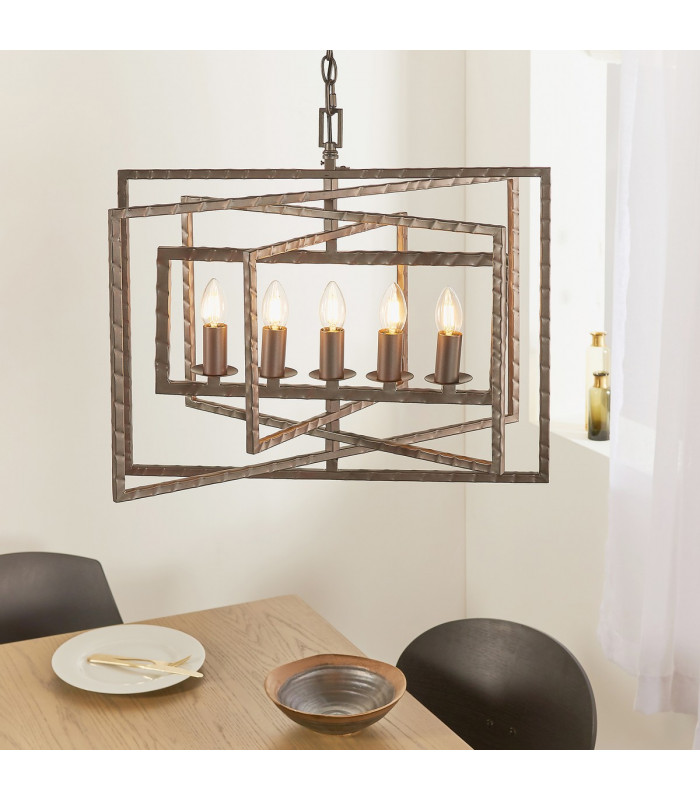 Tibbet 5 Light Ceiling Pendant Bronze-3