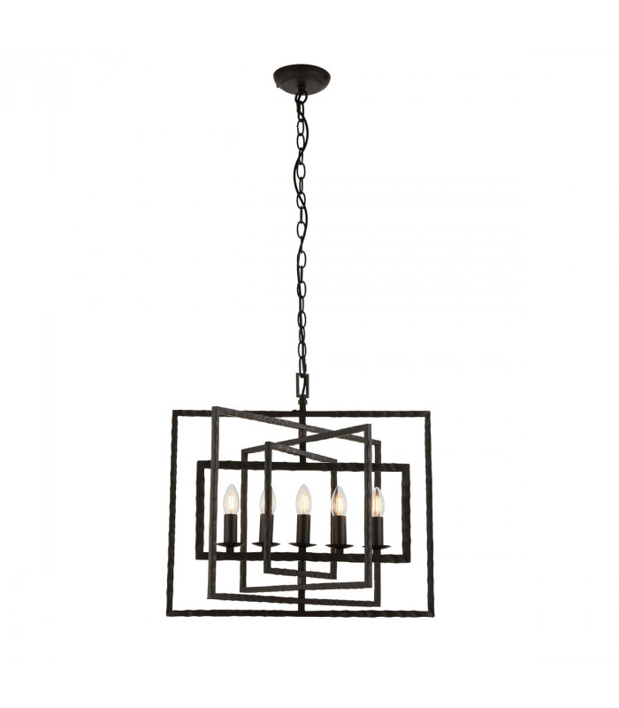 Tibbet 5 Light Ceiling Pendant Bronze, E14