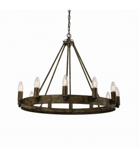 Chevalier 12 Light Ceiling Pendant Aged Metal