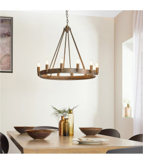 Chevalier 12 Light Ceiling Pendant Aged Metal-1