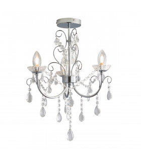 Tabitha 3 Light Semi Flush Bathroom Multi Arm Ceiling Light Chrome