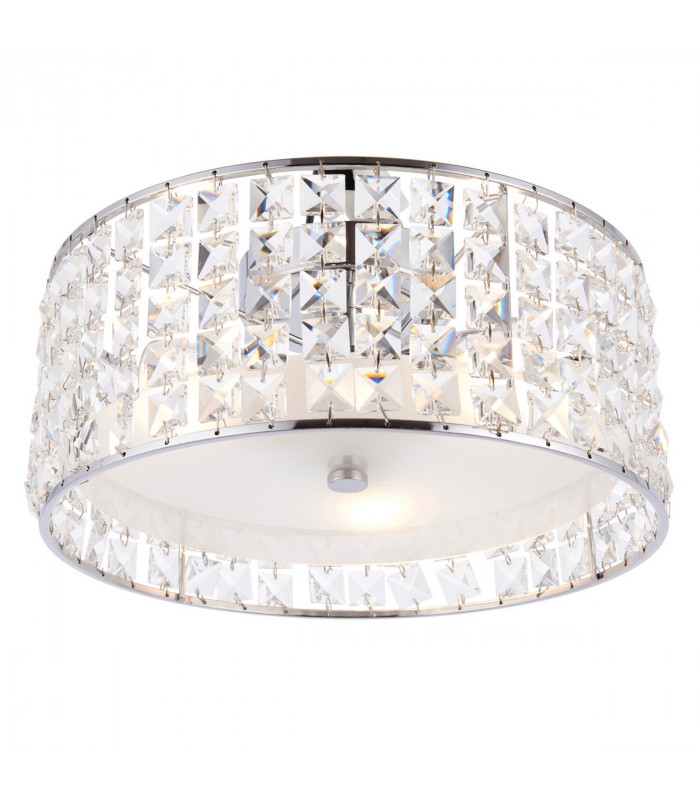 Belfont 3 Light Bathroom Flush Ceiling Light Chrome