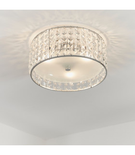 Belfont 3 Light Bathroom Flush Ceiling Light Chrome-1