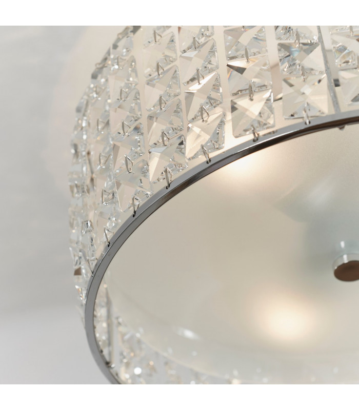 Belfont 3 Light Bathroom Flush Ceiling Light Chrome-6