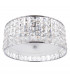 Belfont 3 Light Bathroom Flush Ceiling Light Chrome, Clear Crystal Detail IP44, G9