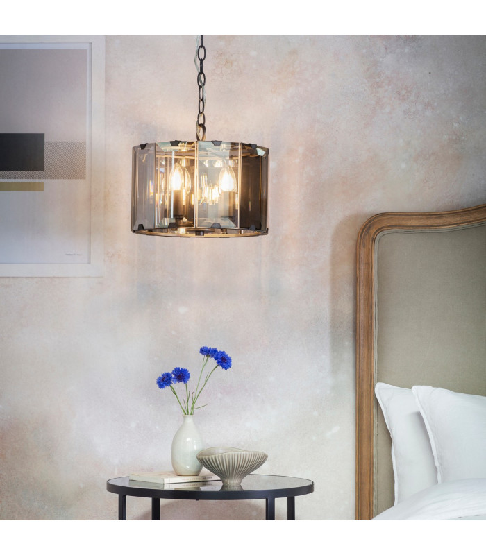 Clooney 4 Light Ceiling Pendant Slate Grey Gloss Paint-2
