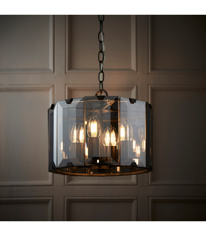 Clooney 4 Light Ceiling Pendant Slate Grey Gloss Paint-5