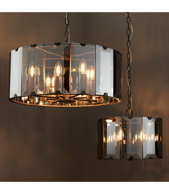 Clooney 4 Light Ceiling Pendant Slate Grey Gloss Paint-6