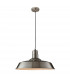 Moore 1 Light Dome Ceiling Pendant Gloss Nickel Plate, E27