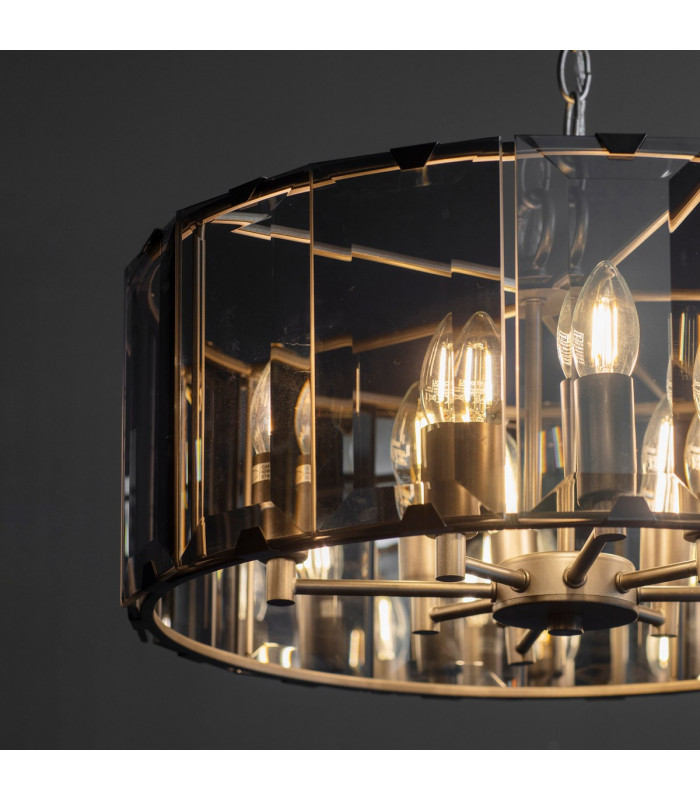 Clooney 8 Light Ceiling Pendant Slate Grey Gloss Paint-2