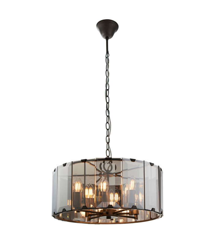 Clooney 8 Light Ceiling Pendant Slate Grey Gloss Paint-6