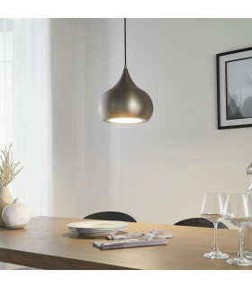 Brosnan 1 Light Dome Ceiling Pendant Matt Nickel-1