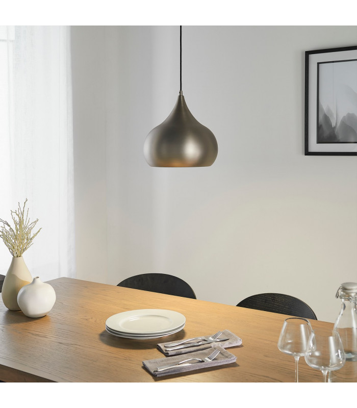 Brosnan 1 Light Dome Ceiling Pendant Matt Nickel-2