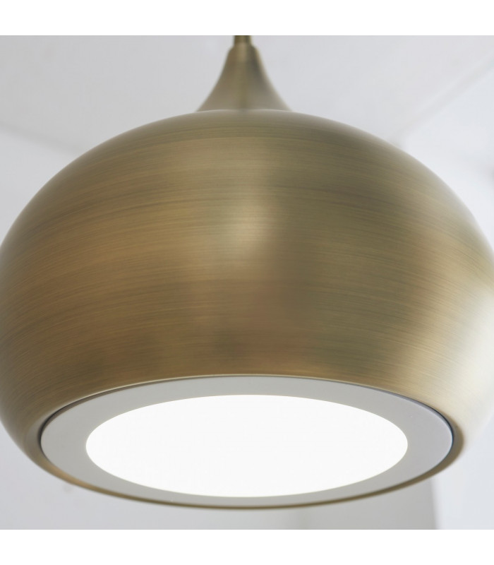 Brosnan 1 Light Dome Ceiling Pendant Matt Antique Brass-3