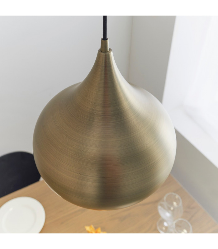 Brosnan 1 Light Dome Ceiling Pendant Matt Antique Brass-4