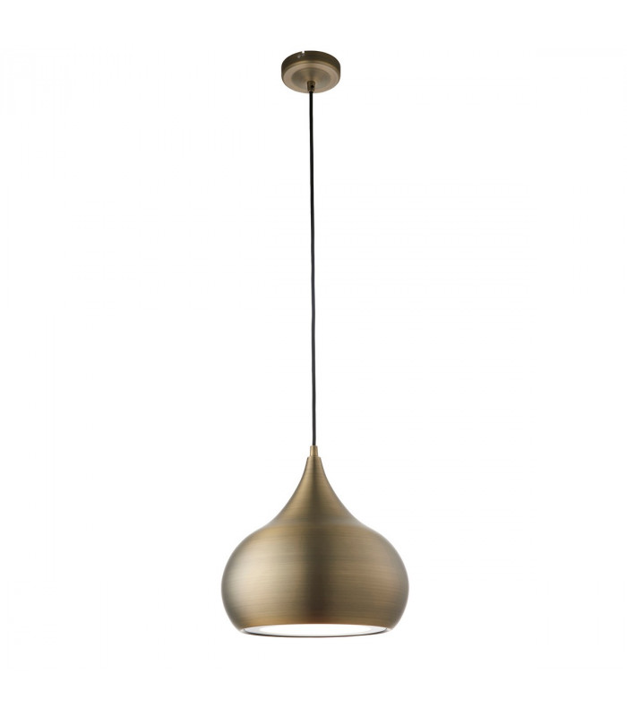 Brosnan 1 Light Dome Ceiling Pendant Matt Antique Brass
