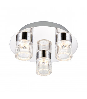Imperial 3 Light Bathroom Flush Ceiling Light Chrome