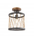 Heston 1 Light Flush Ceiling Light Matt Black