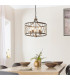 Heston 5 Light Cylindrical Ceiling Pendant Matt Black-1