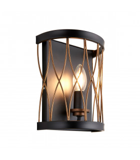 Heston 1 Light Indoor Candle Wall Light Matt Black