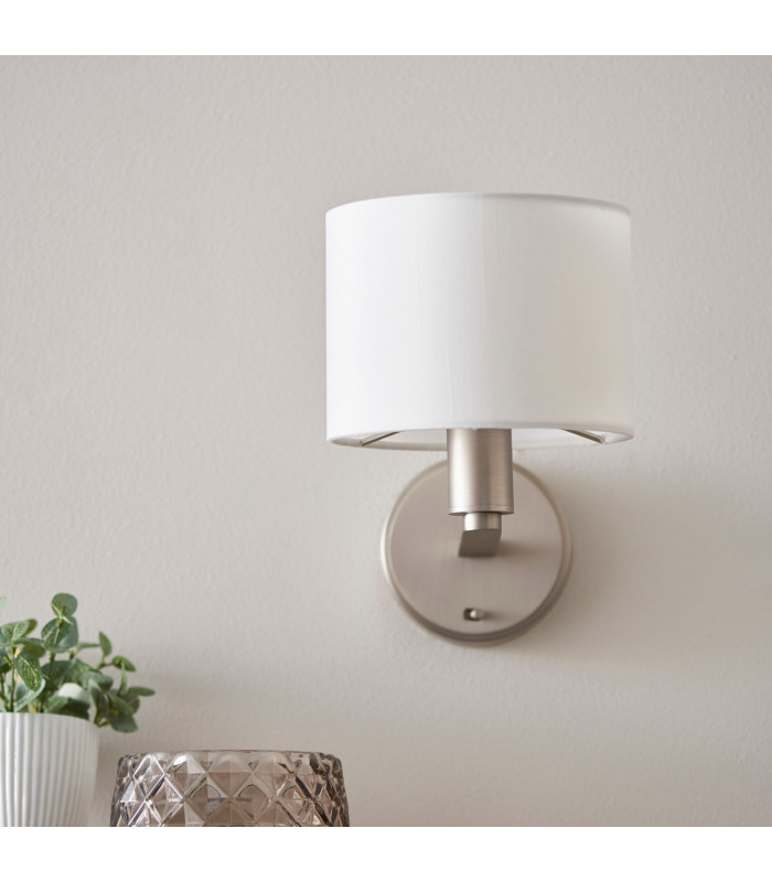 Daley 1 Light Indoor Wall Light Matt Nickel Plate-2